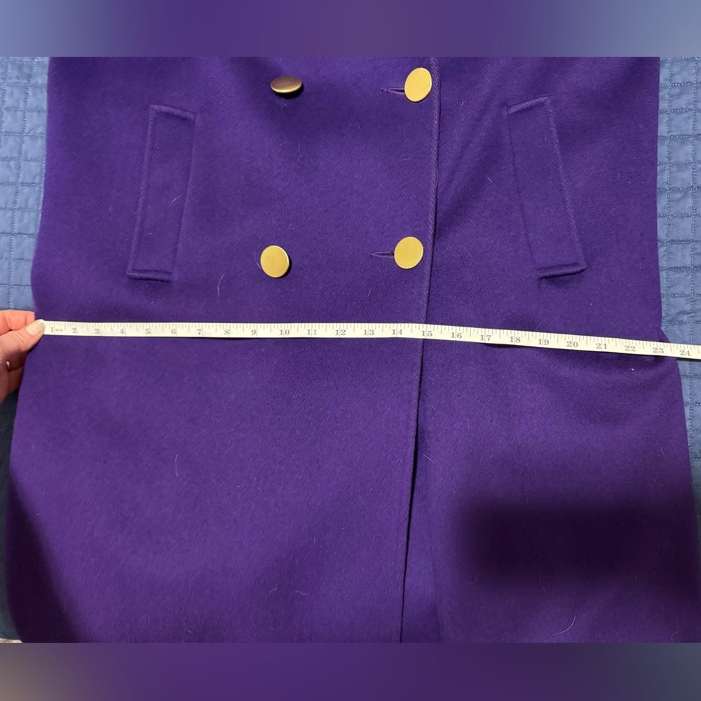 Vintage Portrait 100% Wool Purple Women's Coat - Picture 15 of 15